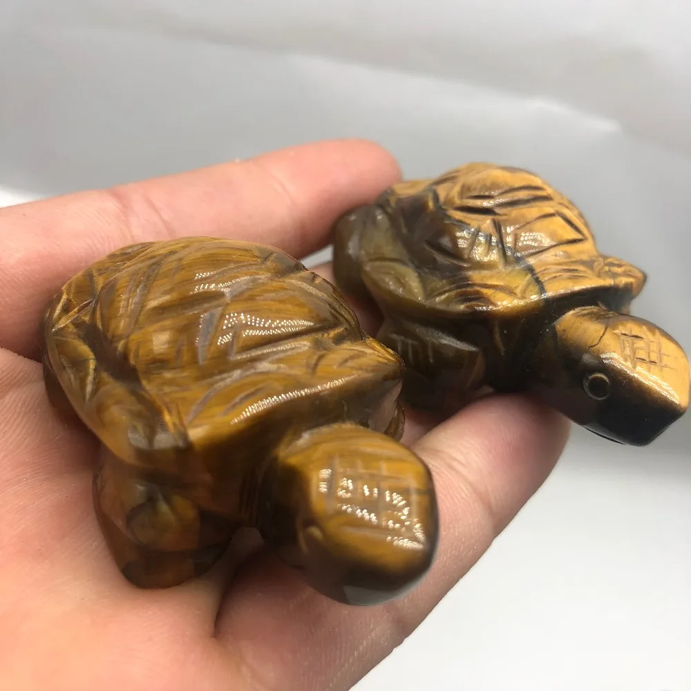

Sell like hot cakes lovely natural tiger eye stone turtle doll, quartz crystal hand carved animal crafts and other auspicious sy