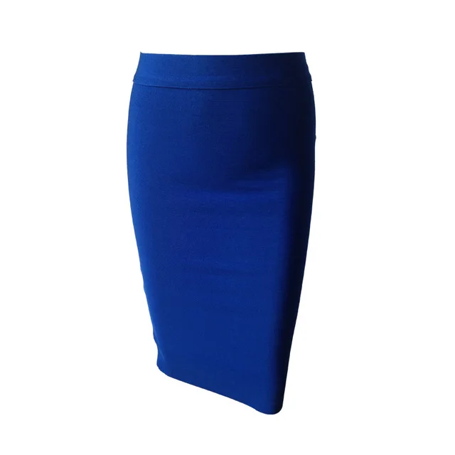 Royal Blue Лидер продаж 11 Цвета Для женщин пикантные однотонные Черные, белые, красные повязки юбки трикотажные сладкий дизайнерские юбка-карандаш - Цвет: Royal Blue
