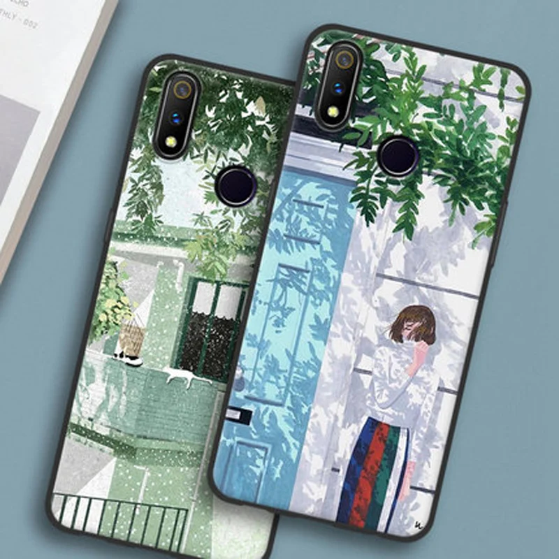 6," Coque Fundas для OPPO Realme 3 pro Чехол seven girl цветок Мягкий Силиконовый ТПУ чехол для телефона Realme3 pro защитные чехлы