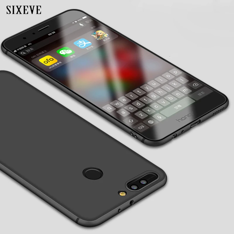 SIXEVE силиконовый матовый чехол для Huawei P8 P9 P10 Lite Plus полный конфеты тонкий, мягкий, из полиуретана задняя крышка чехол для Huawei Honor 8 Lite Coque