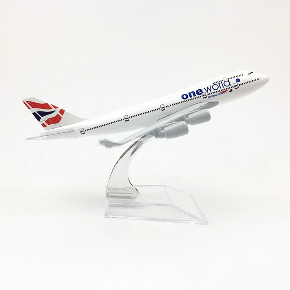 Самолёт в масштабе 1/400 B747 из Великобритании один мир 16 см модель самолета сплава