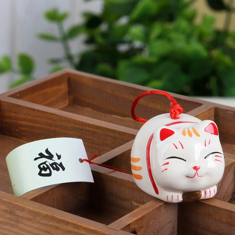 Керамические ветряные колокольчики Lucky cat 2 шт. креативные сувениры Автомобильные