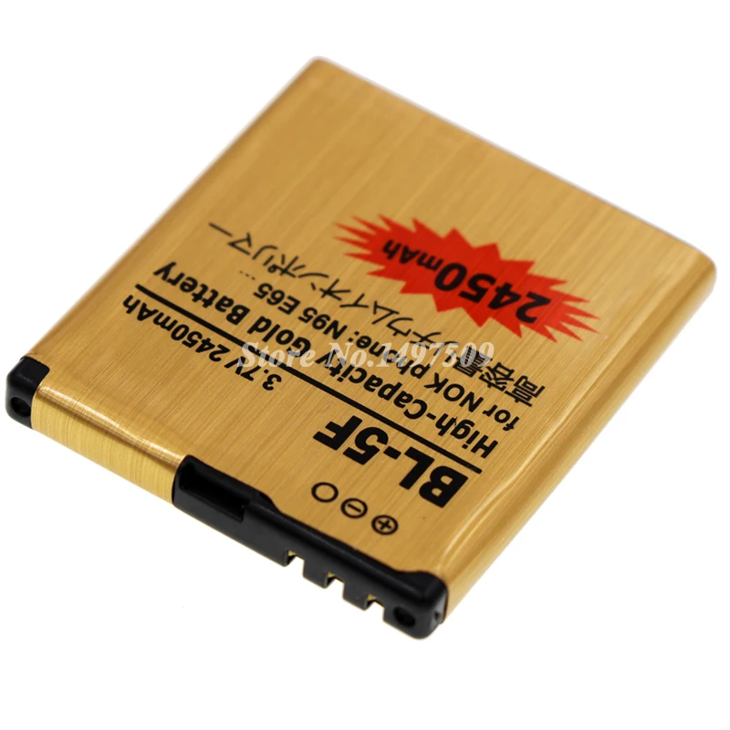 2450 мА/ч, BL-5F для Nokia N96 N95 золото Батарея BL 5F BL5F VI238 P69