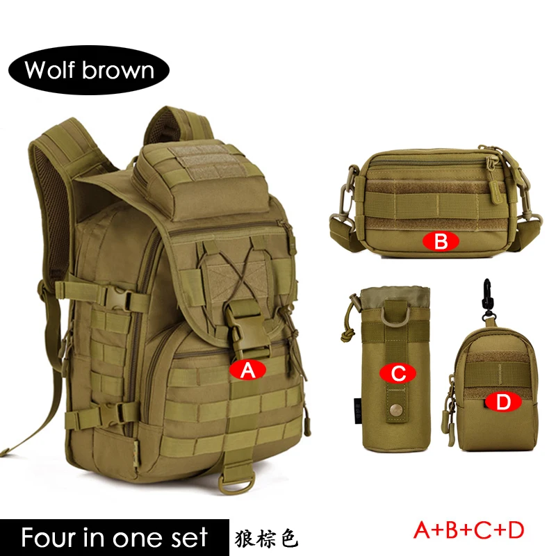 ACU/CP/Black Nylon 40L Tactical Backpack Rucksacks Military Army Bag Men Women Outdoor Waterproof Travel Hiking Camping S413|bag men|backpack