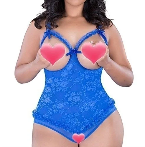 Женское кружевное нижнее белье Babydoll открытый бюстгальтер ночное сексуальное