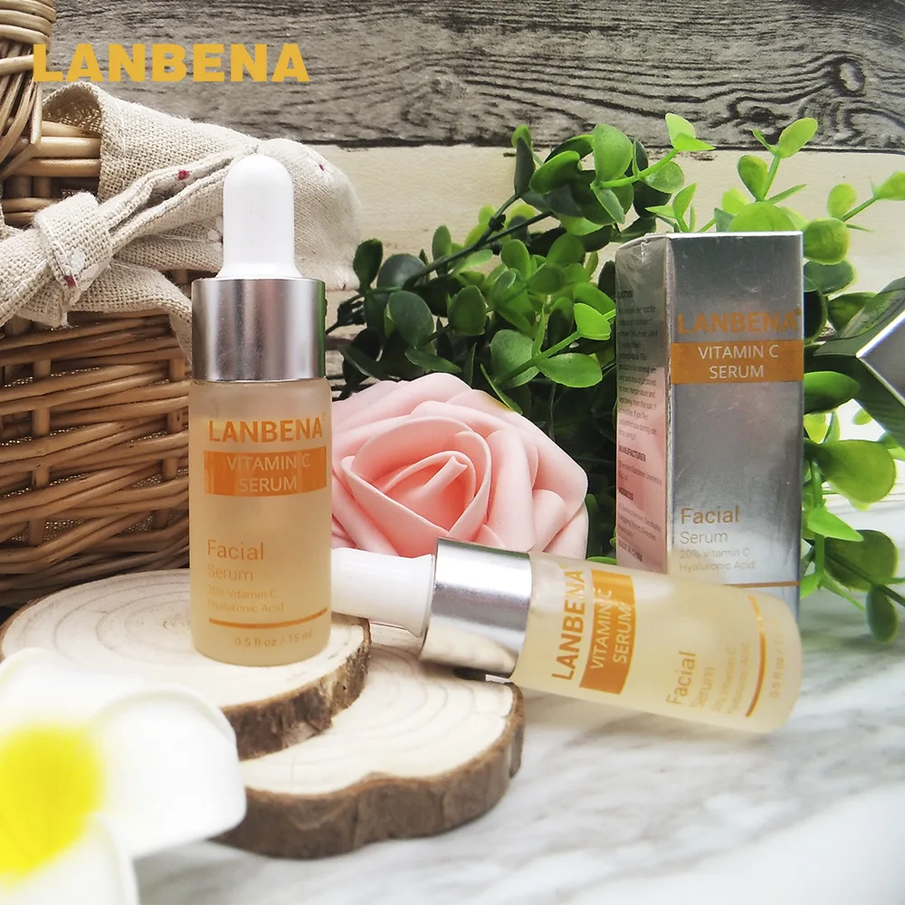 LANBENA Vitamina C Сыворотка для лица с гиалуроновой кислотой отбеливающая уход за