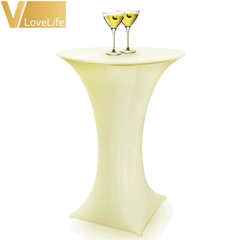 Белый/черный/слоновая кость 5 шт. 60 см покрытие из лайкры для сухого коктейльного