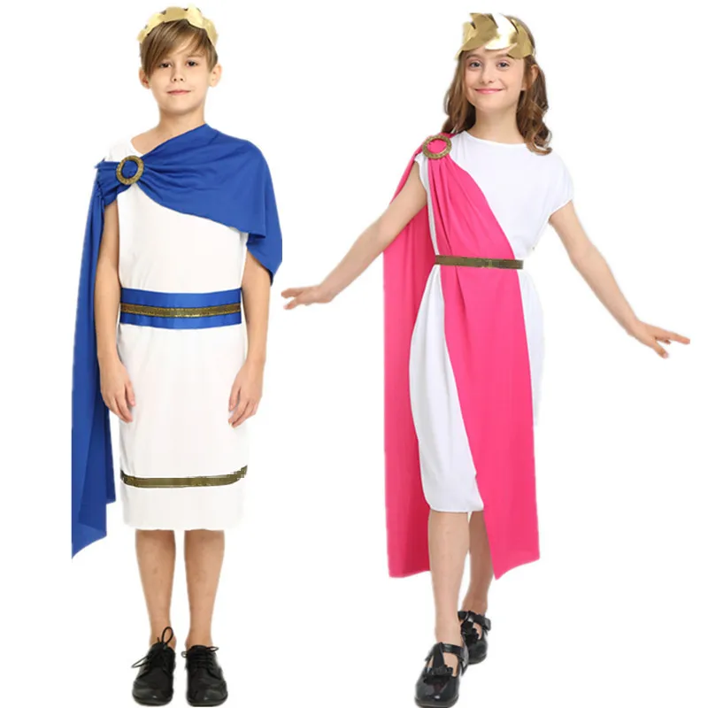 

Children Acient Rome Prince Princess Costume Kids Egypt Cosplay Costumes Carnival Party Halloween Christmas