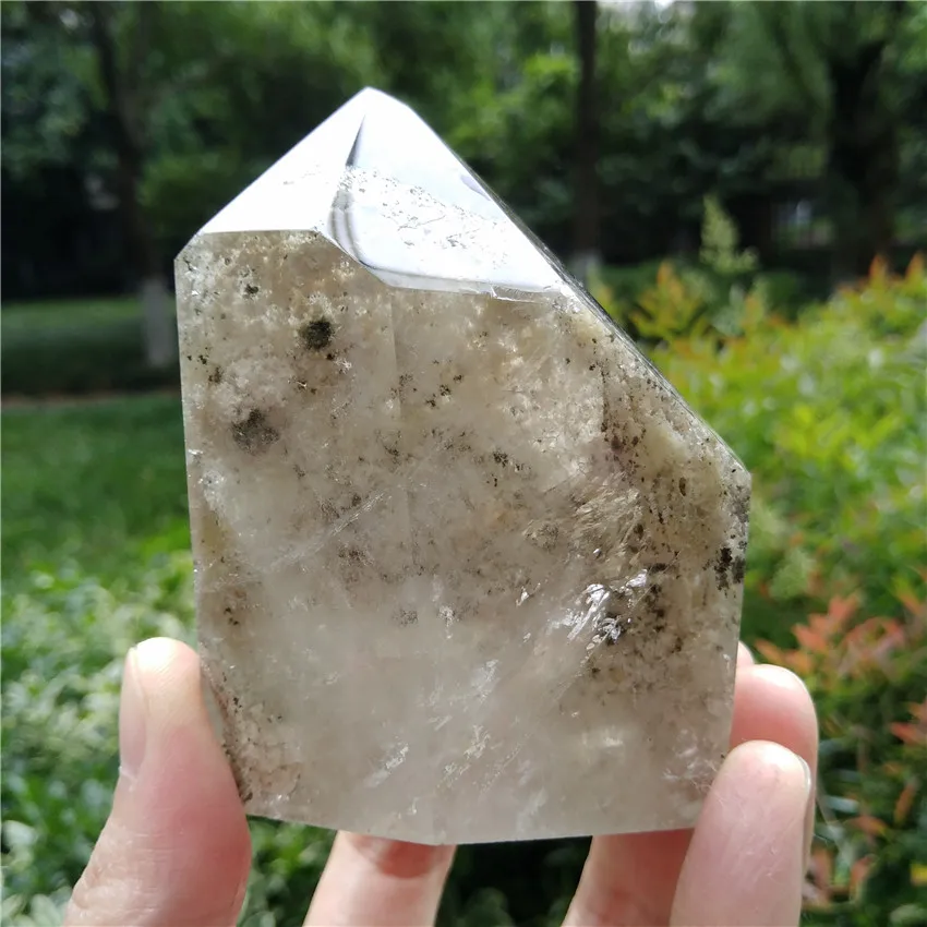 261 г Кристал-фантом Wands Ghost Quartz Point Clear Scenic Crystal Chakra Healing Tool медитация Кристалл