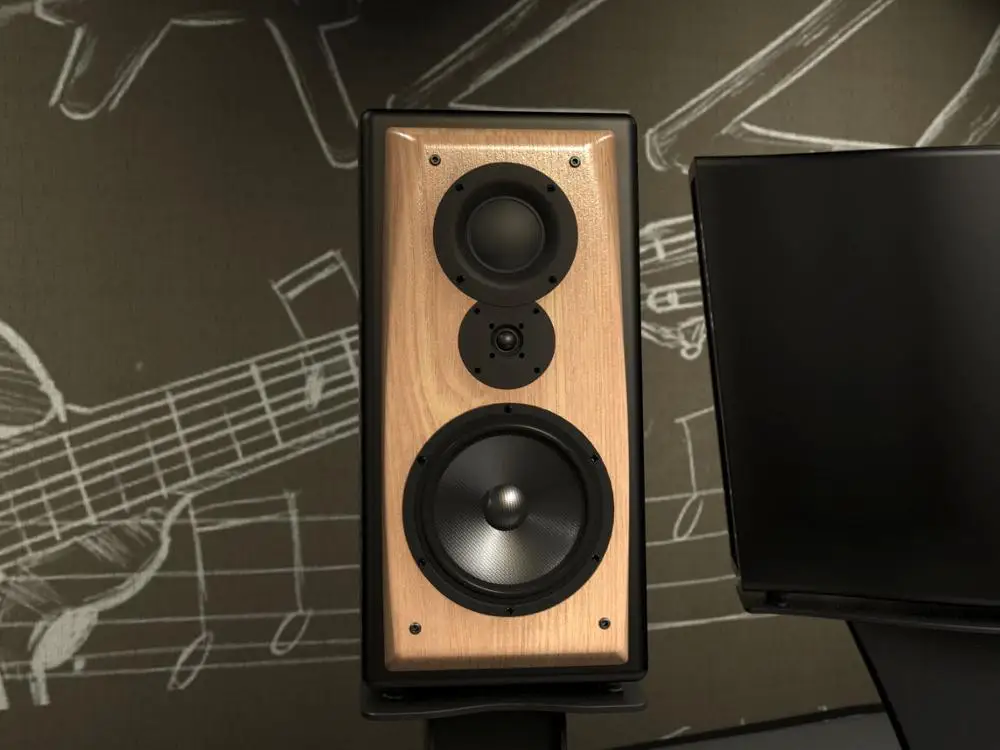 B-001 3-Way-3-Driver " Midwoofer книжные Полочные колонки Mundorf/SCAN-SPEAK твитер SCAN-SPEAK НЧ-динамик без подставки