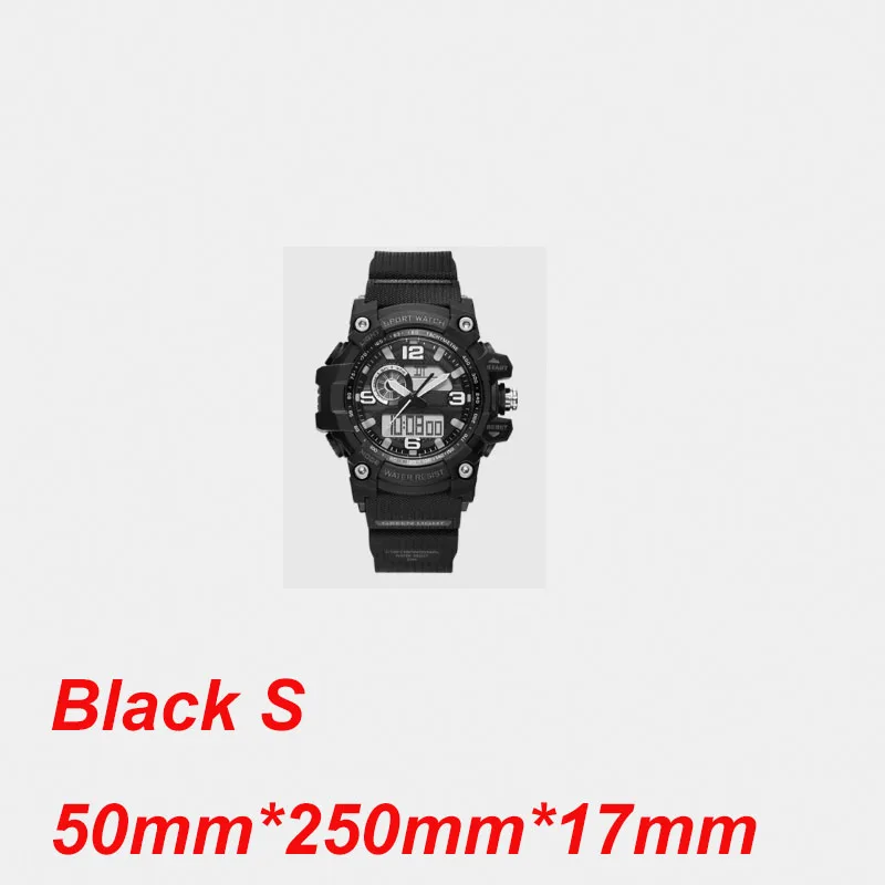Black-S Xiaomi 50ATM водонепроницаемый электронный дисплей часы Отображение времени календарь обратного отсчета Открытый Спорт Цифровые TwentySev часы - Цвет: Black-S