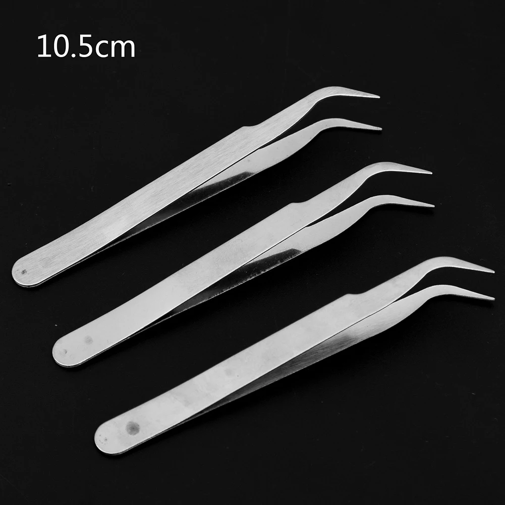 2 шт. Круглый Поддон Сталь электроники промышленный Пинцет алмазная живопись