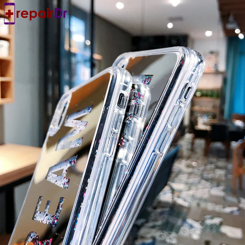 Роскошный чехол для телефона iPhone X XR XS Max Dream зеркальный блестящий динамический