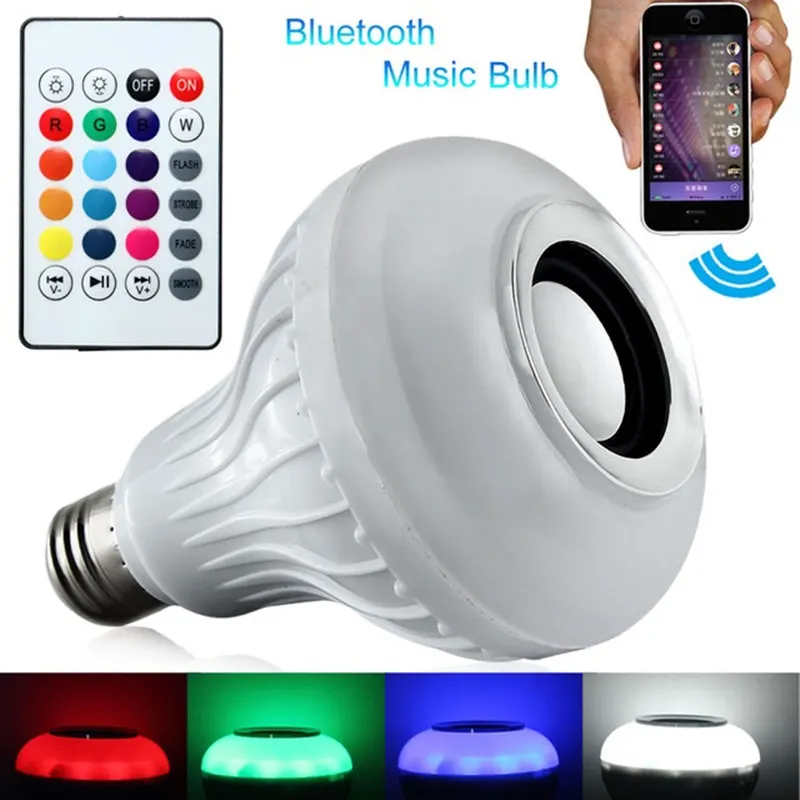 Умная Беспроводная Bluetooth Колонка AC100 240V E27 светодиодсветодиодный RGB лампа для