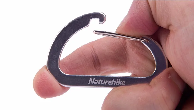 4 шт. Naturehike плоским объемной форма карабин крюк алюминиевый выживания туристическое снаряжение EDC Paracord пряжка брелок 6.5 см выживание паракорд набор для выживания набор выживания карабины туристические