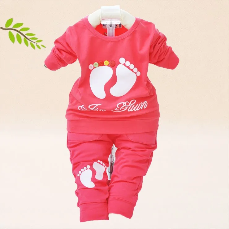 2 Piece set at home Modal little boy and girl Jersey Trouser Set jumper suits newborn layette child kid clothing sets tops pants |