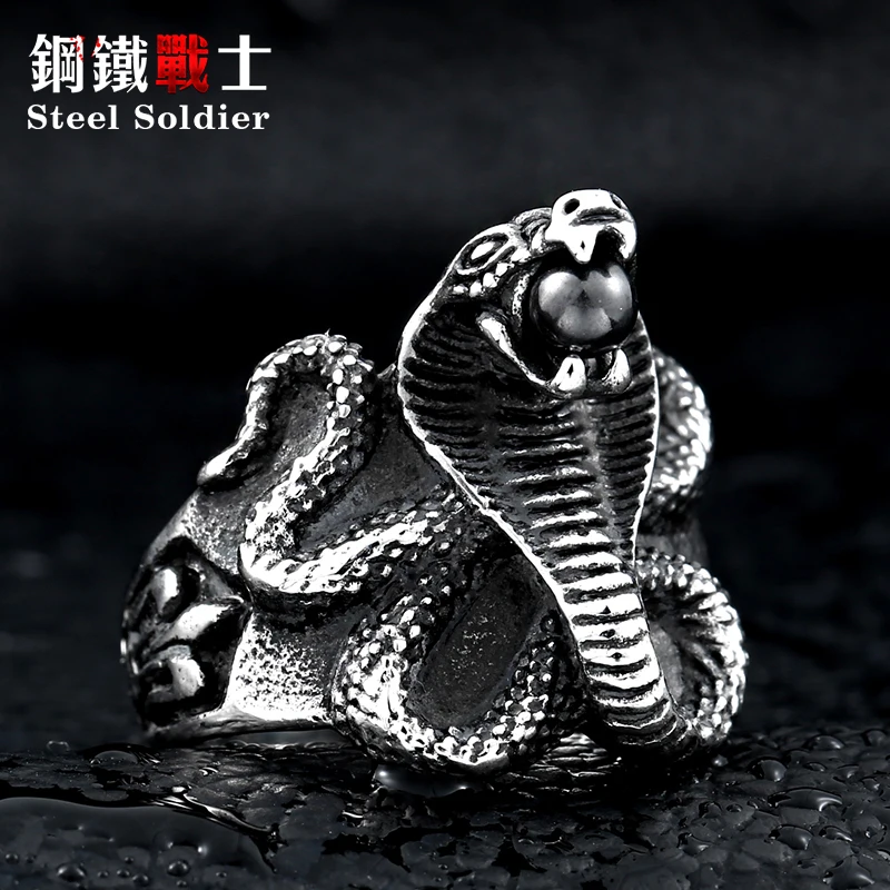 Мужское кольцо из нержавеющей стали в стиле панк|ring punk|ring snakestainless steel men ring |