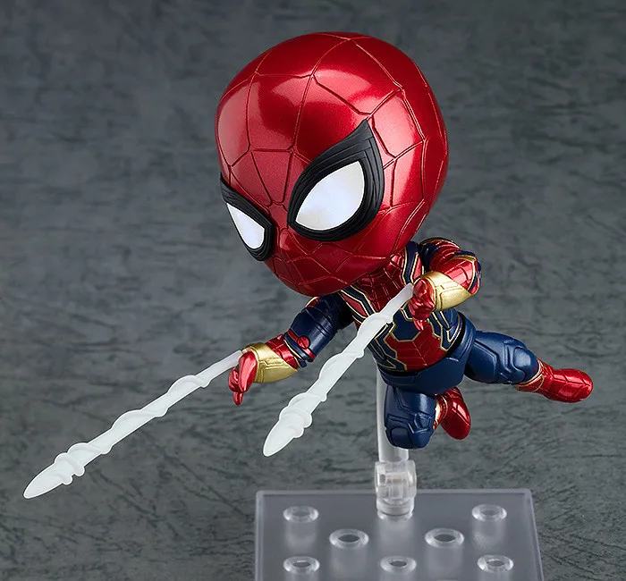 Аниме Marvel Мстители Nendoroid 1037 Милый Железный паук человек Kawaii 10 см фигурка