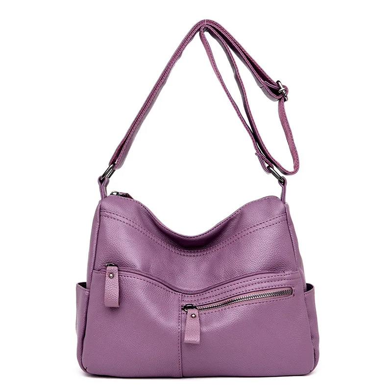 Лаванда Высокая Qualiry сумка Роскошный кожаный мешок Для женщин Crossbody сумки Bolsos Feminina - Цвет: Лаванда