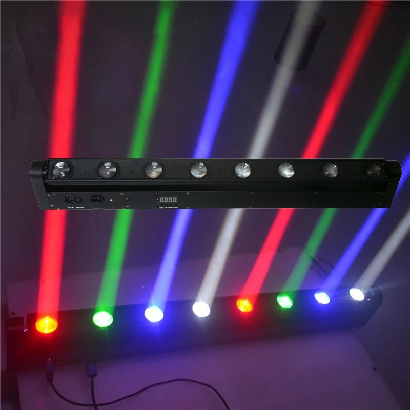 8x12 Вт RGBW светодиодный бар Луч Moving головной светильник 150W с DMX512 10/38 Каналы DJ
