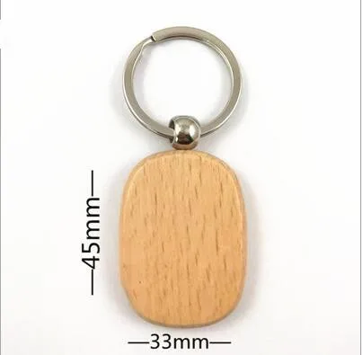Пустые круглые прямоугольные деревянные брелки для ключей DIY продвижение индивидуальные деревянные брелки для ключей рекламные подарки - Цвет: e