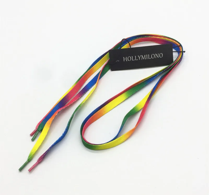 SHOELACES ACCESSORIES KIDS ADULTS RAINBOW MULTI SHOE LACES FOR GIRLS BOYS WOMEN MEN SHOES LENGTH 105CM/3.5FT WIDTH 0.8CM/0.3IN