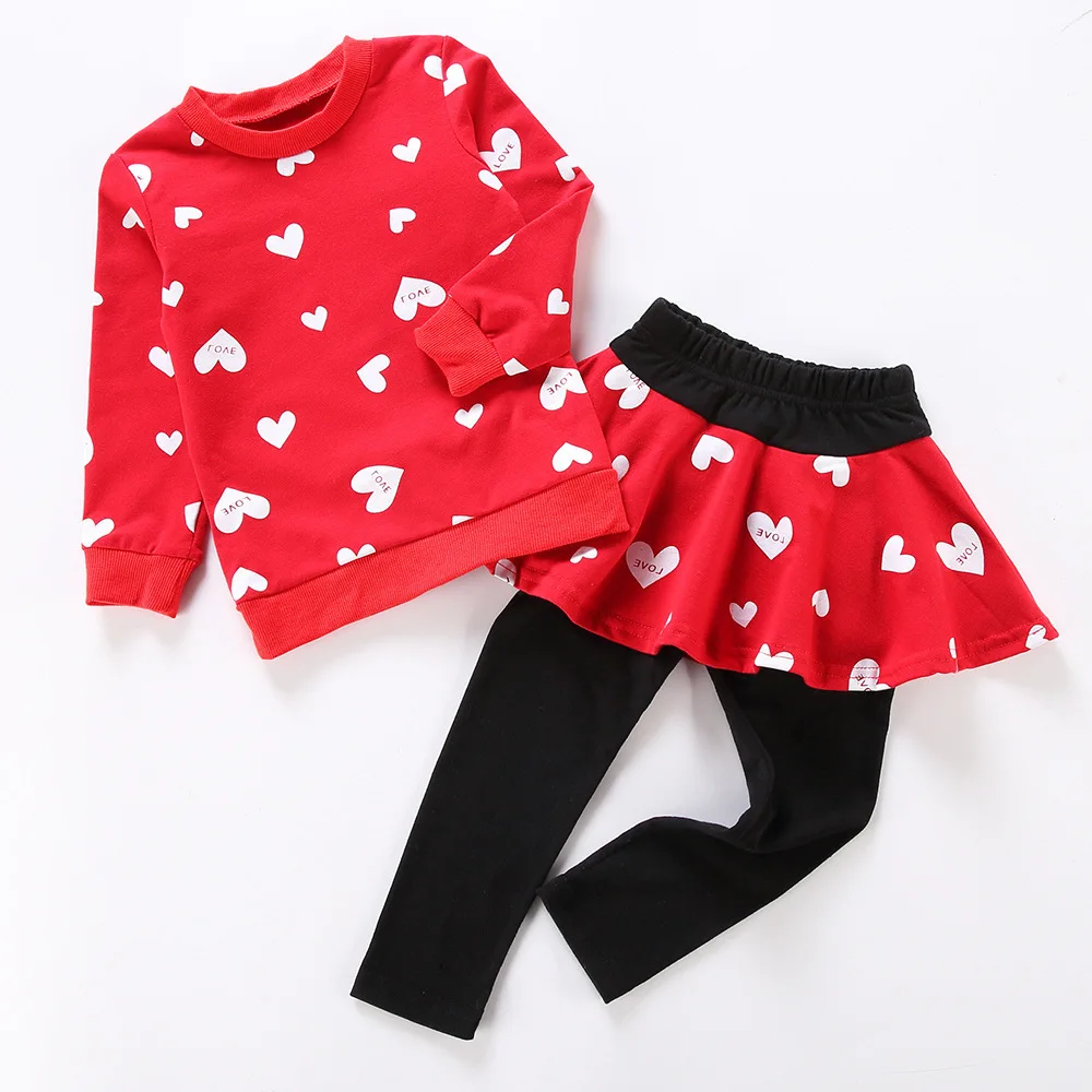 Новинка 2018 комплекты одежды для девочек на весну и осень лидер продаж футболка с