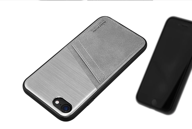 NILKIN для iphone 7 чехол NILLKIN Стильный комбинированный ретро кожаный+ Матовый металлический слот для карт задняя крышка для телефона для Apple iphone 7