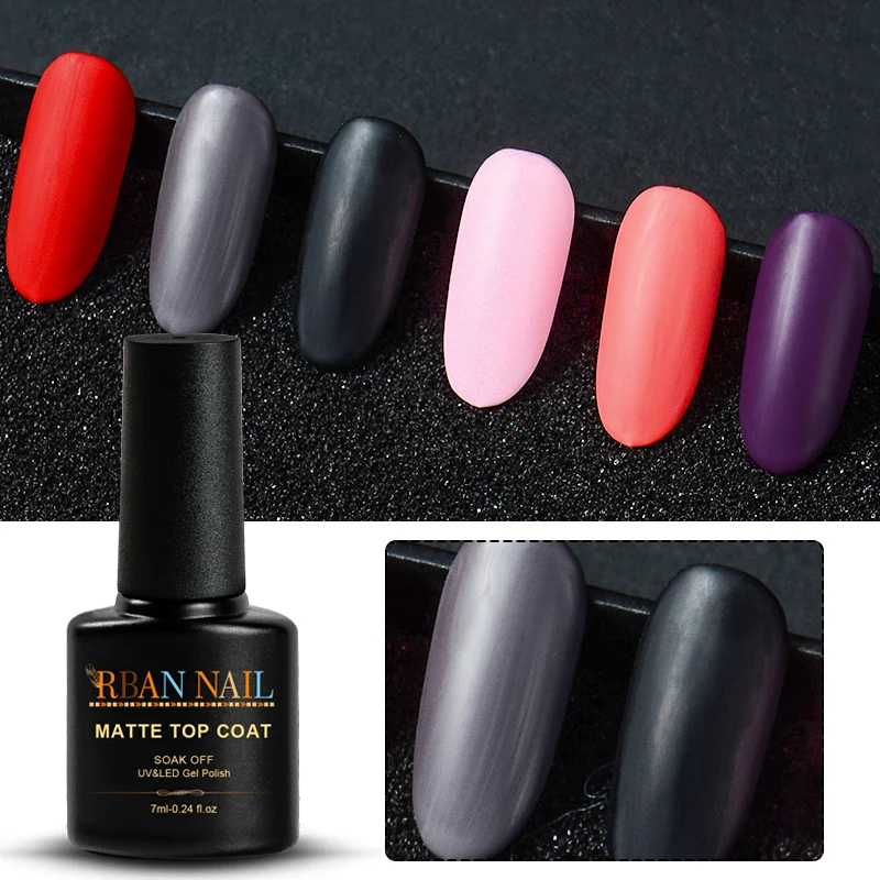 Матовое топовое покрытие для ногтей RBAN NAIL 7 мл Гель лак УФ дизайна отмачиваемая