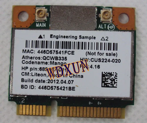 Qualcom Atheros QCWB335 Wi-Fi беспроводная карта Bluetooth 4 0 mini PCI-E | Компьютеры и офис