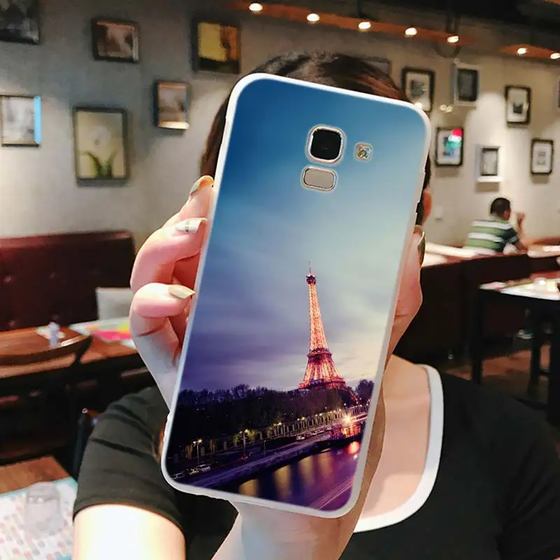 Силиконовый чехол для телефона с изображением Эйфелевой башни Лондона Samsung Galaxy j8