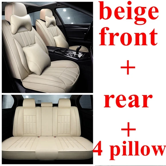 beige Luxury Чехол на сиденье автомобиля для Dodge Challenger Nitro Дротика Neon Journey Caravan Avenger caliber Ram Rampage Dacia logan, Duster Sandero - Название цвета: beige Luxury