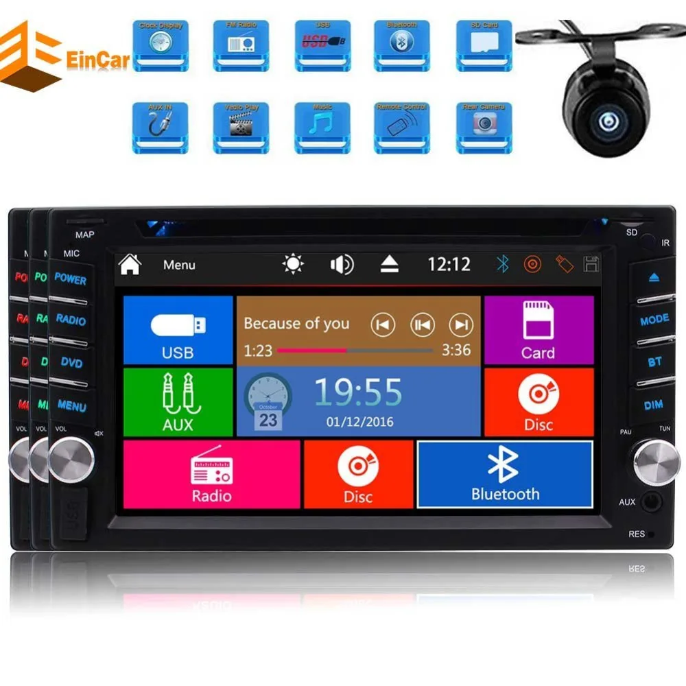 Двойной Автомобильный dvd-плейер din In dash 6 2 ''головное устройство Авторадио