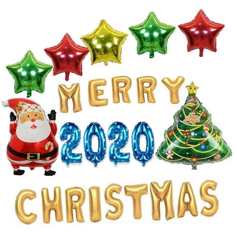 25 шт. фольгированные шары с надписью &quotMERRY CHRISTMAS&quot|Воздушные и аксессуары| |