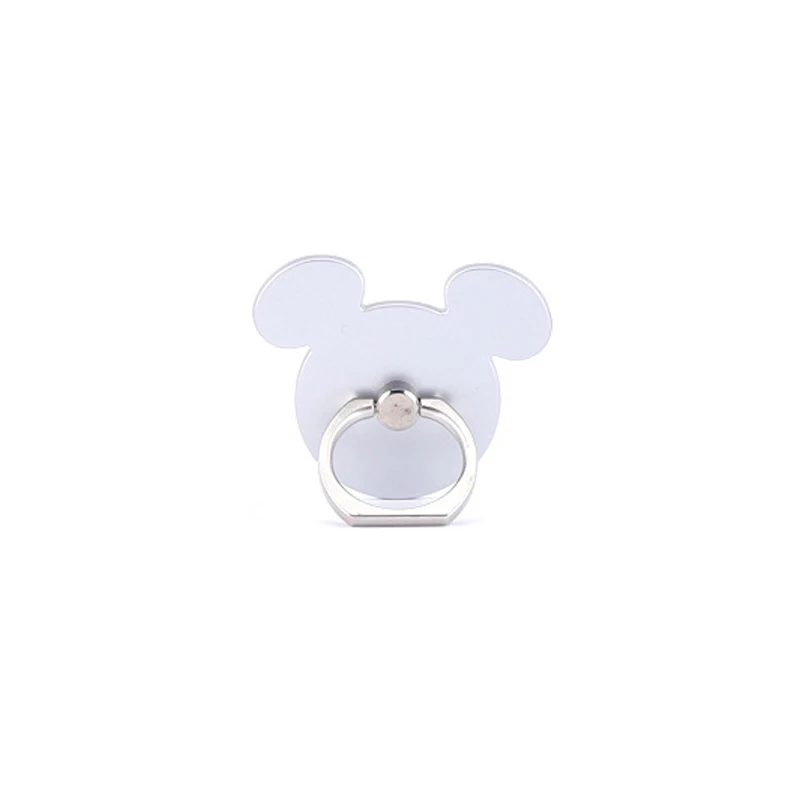 Silver Holder Держатель для смартфона с изображением Микки из мультфильма, подставка, кольцо на палец 360 градусов, гнездо для ленивого человека, подставка для мобильного телефона, ZSMZZY - Цвет: Silver Holder