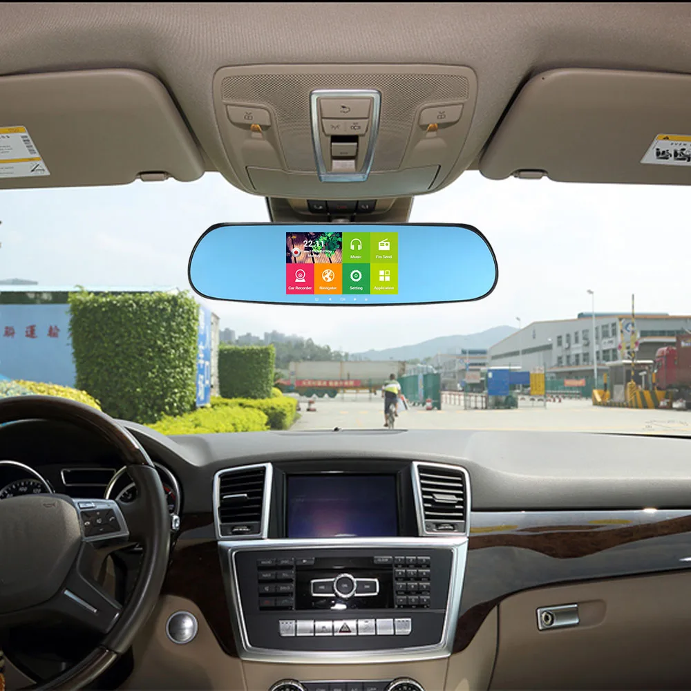 Emaid5 &quotAndroid Touch Видеорегистраторы для автомобилей GPS навигации Зеркало заднего