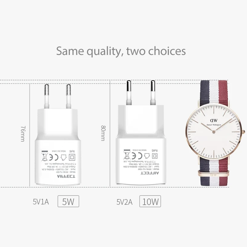 AIFFECT 5 V 1A 2A W 10 Портативное умное зарядное устройство для мобильного телефона USB