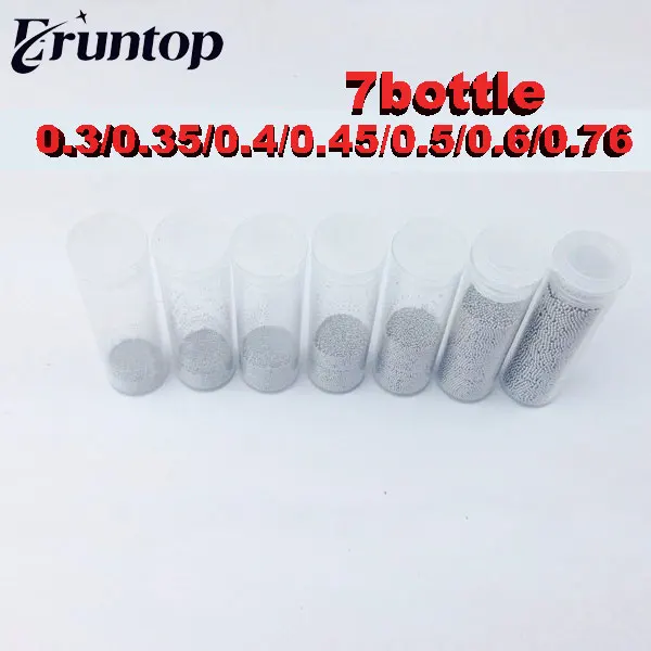 1 Бутылки шарики припоя 25k 0,2 мм 0,3 мм 0,35 мм 0,4 мм 0,45 мм 0,5 мм 0,55 мм 0,6 мм 0,76 мм сварной шаровой освинцованный бескорпусный