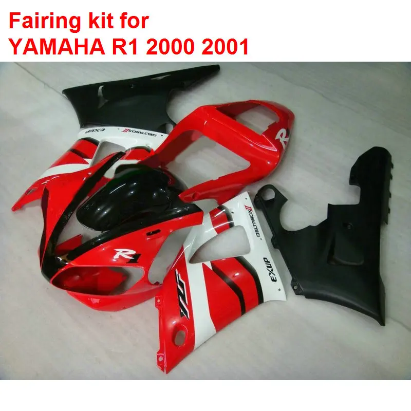 Высокое качество ABS Обтекатели для Yamaha R1 2000 2001 красный черный материалы