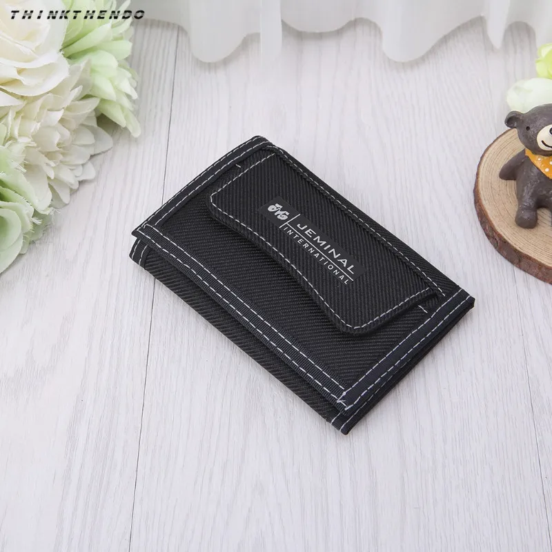 Холщовый мужской кошелек THINKTHENDO с карманом для монет, короткий дизайнерский кошелек на молнии для монет, кредитный держатель для карт для подростков