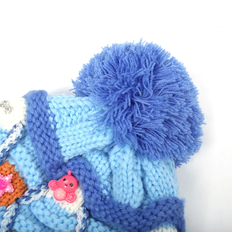 Зимние шапки для девочек Пом Hat Дети Теплую шапку детские Теплый Дизайн Мягкая