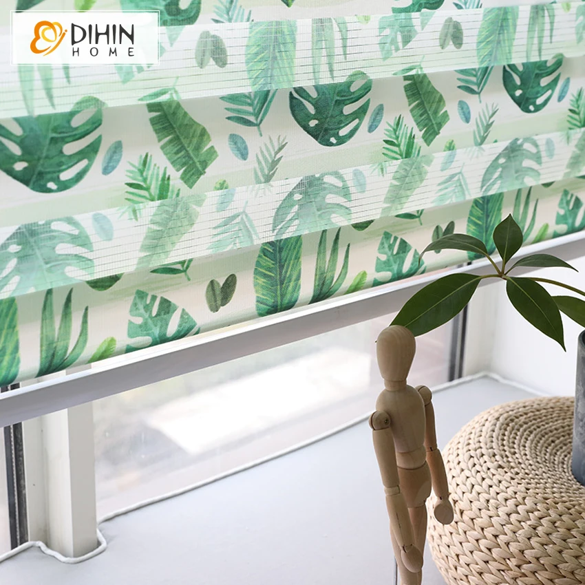 Двусторонние жалюзи с принтом тропических лесов|Жалюзи шторы и ставни| |