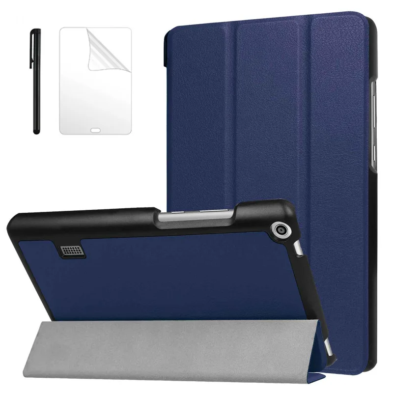 Тонкий флип-чехол из искусственной кожи чехол для huawei MediaPad T3 7,0 BG2-W09 чехол для планшета Funda для Honor Play Pad 2 7,0 чехол для планшета+ пленка+ ручка