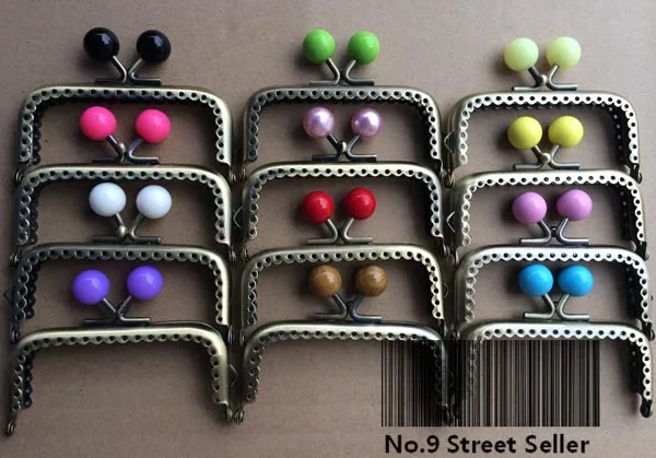 

15pcs/lot Candy Head Square DIY 8.5cm Bronze Color Metal Purse Frame Handle for Bag Sewing Craft Tailor Sewer