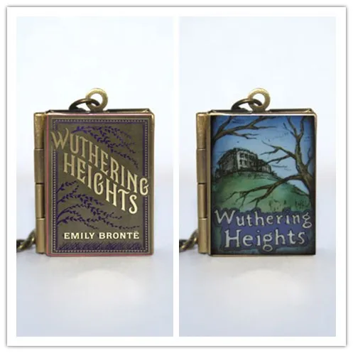 Серебристый или бронзовый оттенок мини книга Ювелирные изделия Wuthering Heights
