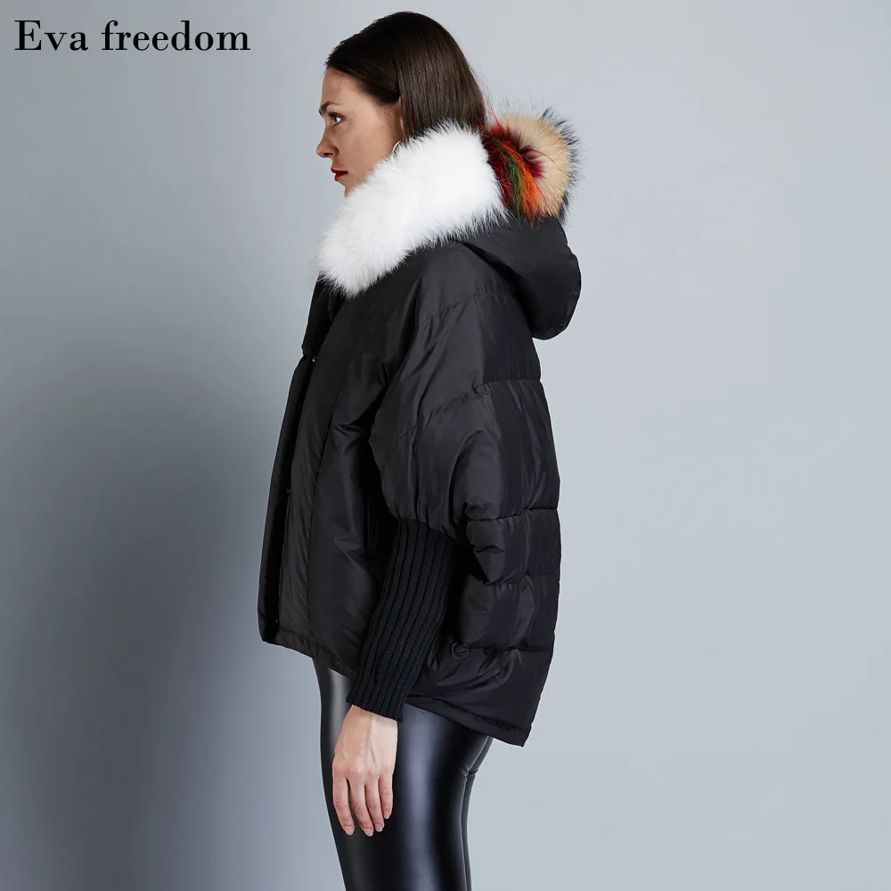

Winter women's fashion short down jackets loose down coat large color collar down jacket women bat sleeved down coat EF6688-18