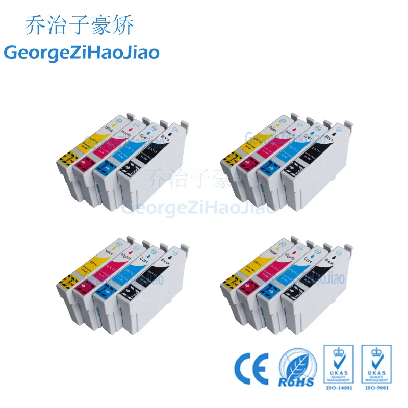 0711XL 4 комплекта Совместимый картридж для Epson D78 D92 D120 DX4000 DX4050 DX4400 DX4450 DX5000 полный с