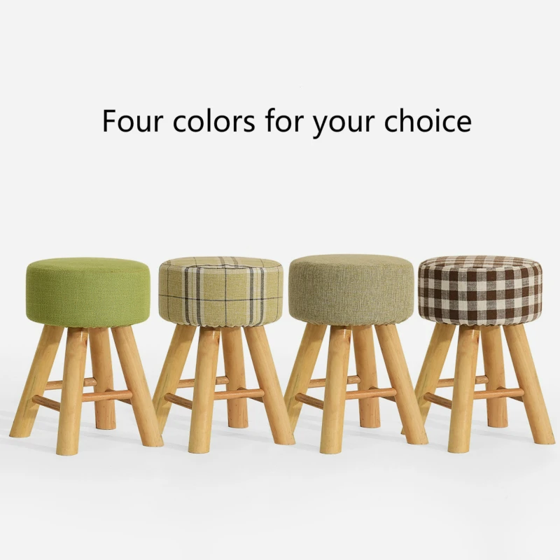 Утолщенный и устойчивый деревянный стул тканевый сиденье моющийся