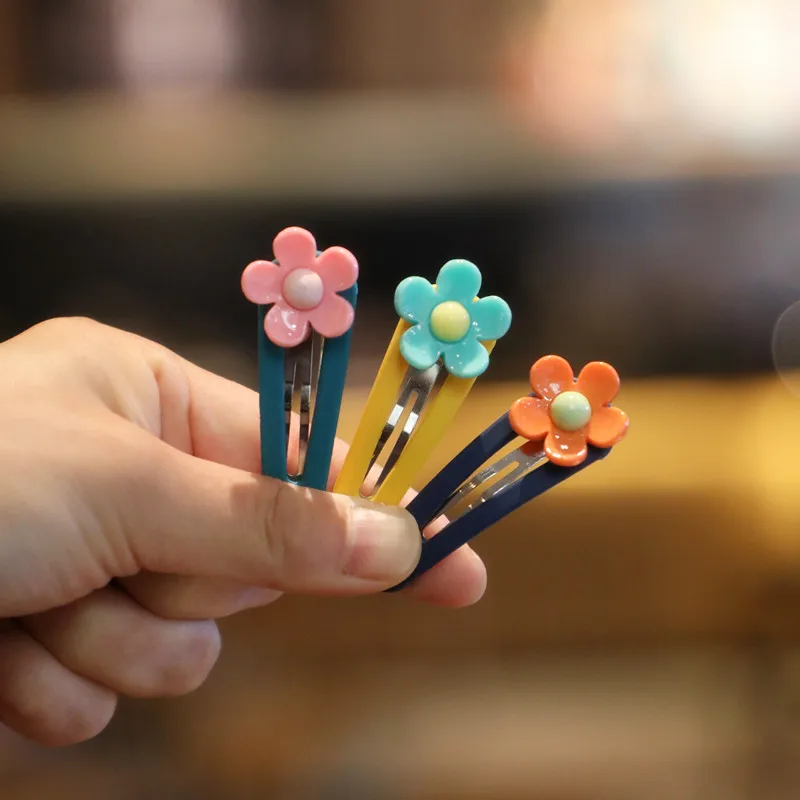 2 шт./лот Заколка Для Девочек Ins детская забавная заколка с цветком BB для милых