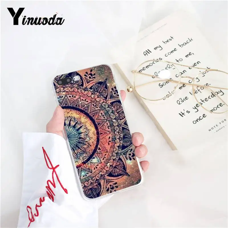 Чехол Yinuoda для телефона с рисунком мандалы и цветов iPhone 8 7 6 6S Plus X XS MAX 5 5S SE XR 10 11 11pro